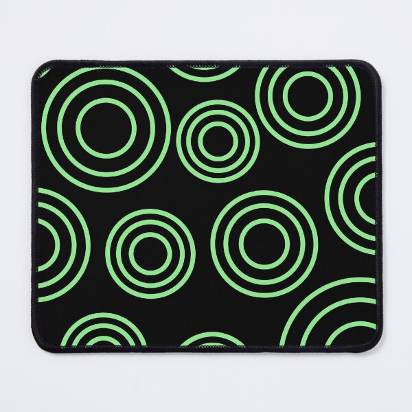 Item preview, Green Black Seamless Geometric Circle Pattern designed and sold by risingrocket.