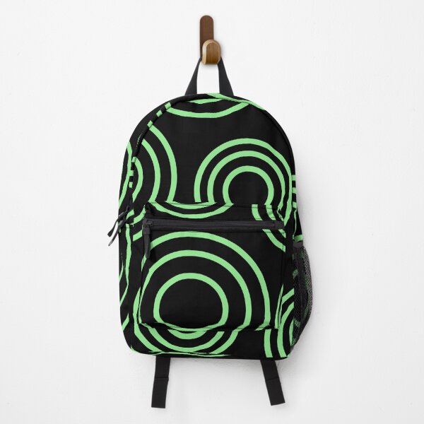 Item preview, Green Black Seamless Geometric Circle Pattern designed and sold by risingrocket.