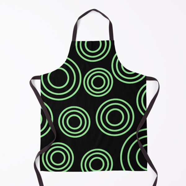 Item preview, Green Black Seamless Geometric Circle Pattern designed and sold by risingrocket.