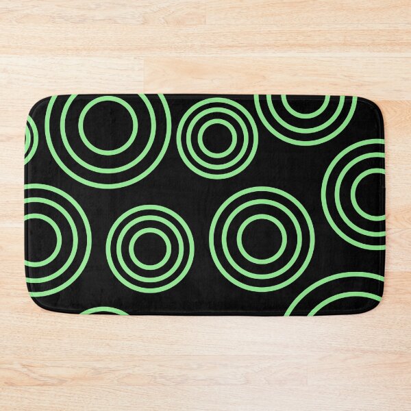 Item preview, Green Black Seamless Geometric Circle Pattern designed and sold by risingrocket.