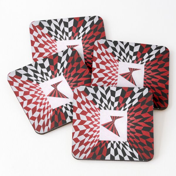 Item preview, Red and Black optical illusion designed and sold by GingerNutDesign.
