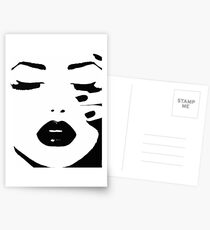Frau, Mädchen, Lippen drucken, Fashion Art, Modedruck, skandinavische Kunst, moderne Kunst, Wandkunst, Print, minimalistisch, Modern Postkarten