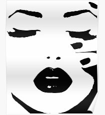 Frau, Mädchen, Lippen drucken, Fashion Art, Modedruck, skandinavische Kunst, moderne Kunst, Wandkunst, Print, minimalistisch, Modern Poster