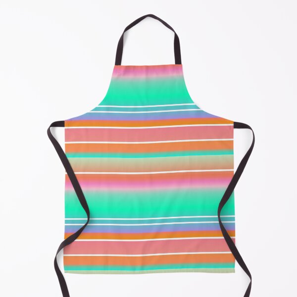Item preview, Coral color palette horizontal striped | orange blue stripes designed and sold by lausn.