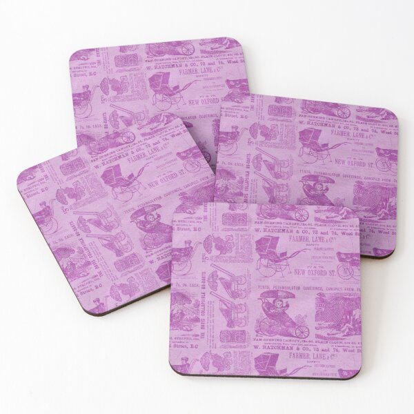 Item preview, Victorian Inspired Newsprint - Purple designed and sold by TotallyRetroArt.