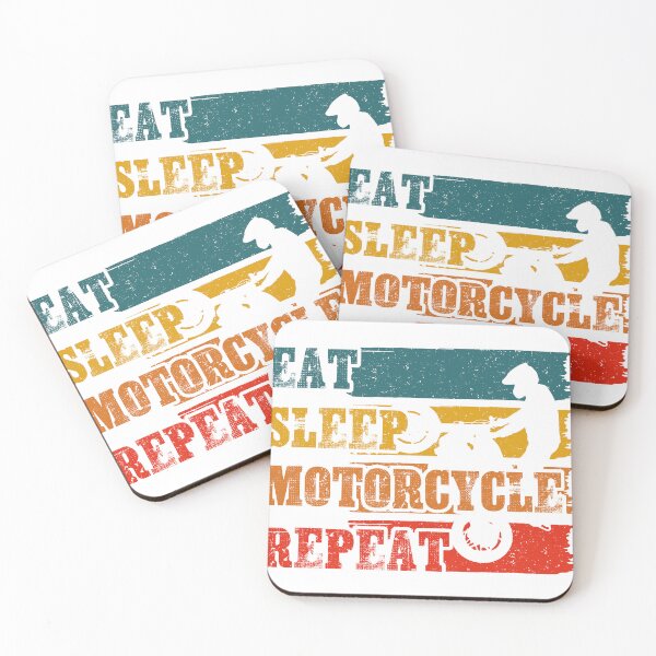 Item preview, eat sleep motorcycle repeat design  designed and sold by Nostalgic  Treasure.