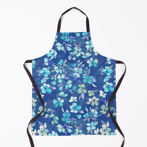Aperçu de l'œuvre Betty grandie – aquarelle florale bleue créée et vendue par micklyn.
