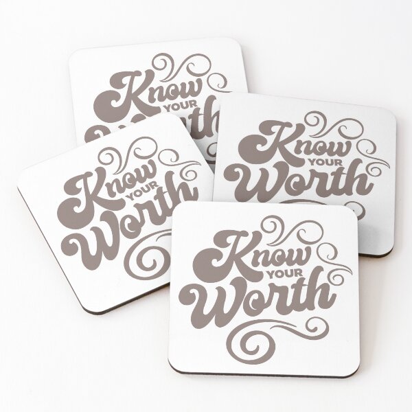 Item preview, Know your Worth, Motivational Quote, Entrepreneur Quote, Cute & Curly designed and sold by Rajan Supal.
