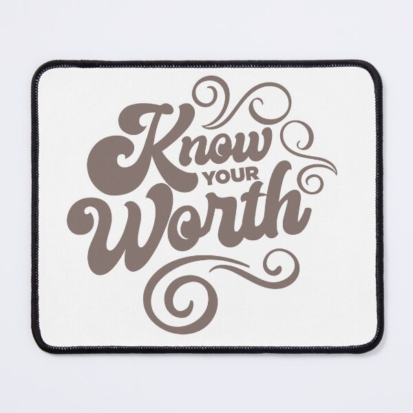 Item preview, Know your Worth, Motivational Quote, Entrepreneur Quote, Cute & Curly designed and sold by Rajan Supal.