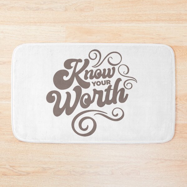 Item preview, Know your Worth, Motivational Quote, Entrepreneur Quote, Cute & Curly designed and sold by Rajan Supal.