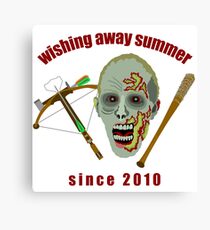 Zombie Wishing Away Summer Since 2010 Canvas Print