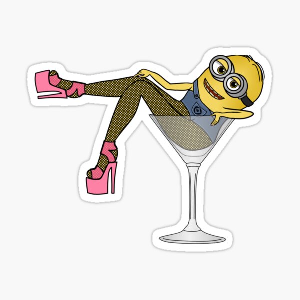 Minion Sexy Wine Sticker For Sale By Joanna Asia Redbubble