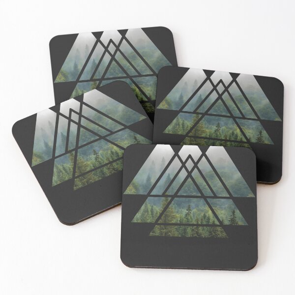 Item preview, Sacred geometry triangles misty forest designed and sold by Mitchell128.