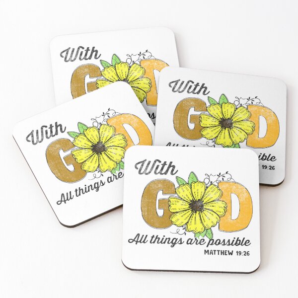 Item preview, With God All Things Are Possible Sunflower Prayer Faith designed and sold by SpookshowDesign.