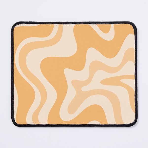 Item preview, Retro Liquid Swirl Abstract Pattern in Pale Orange Apricot designed and sold by kierkegaard.