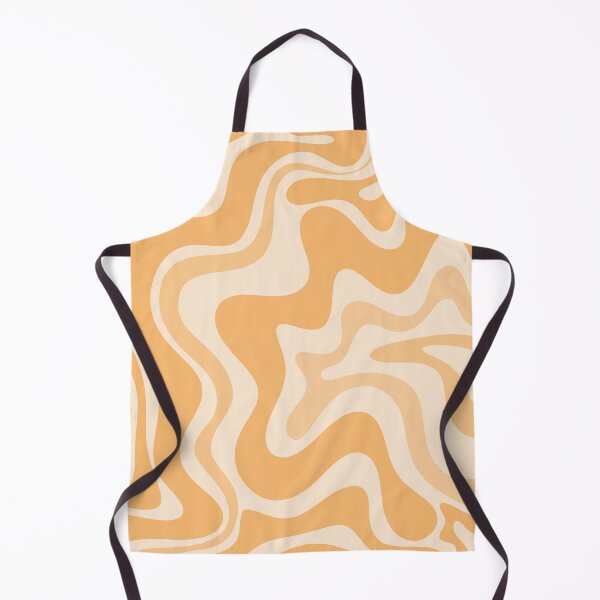 Item preview, Retro Liquid Swirl Abstract Pattern in Pale Orange Apricot designed and sold by kierkegaard.