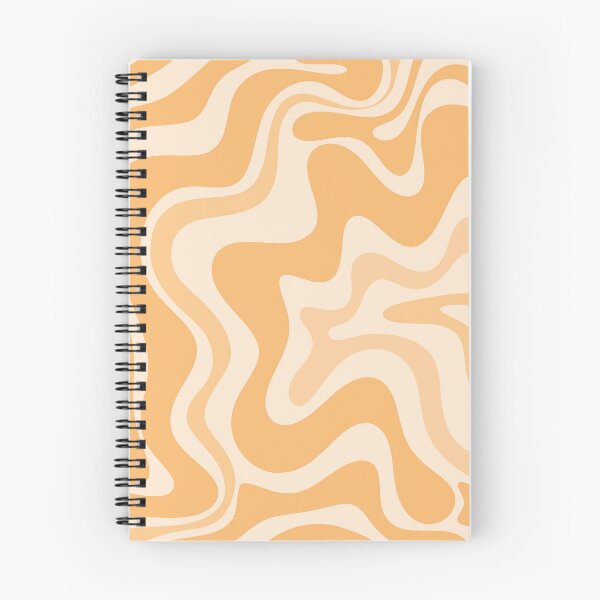 Item preview, Retro Liquid Swirl Abstract Pattern in Pale Orange Apricot designed and sold by kierkegaard.