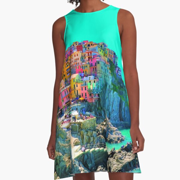 Item preview, Cinque Terre Italy colorful beautiful seaside town  designed and sold by IMNIUM.