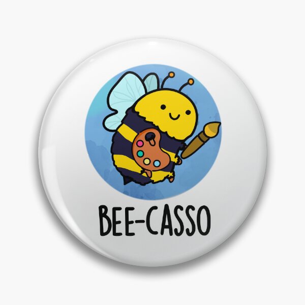 Item preview, Bee-casso Cute Artist Bee Pun designed and sold by punnybone.