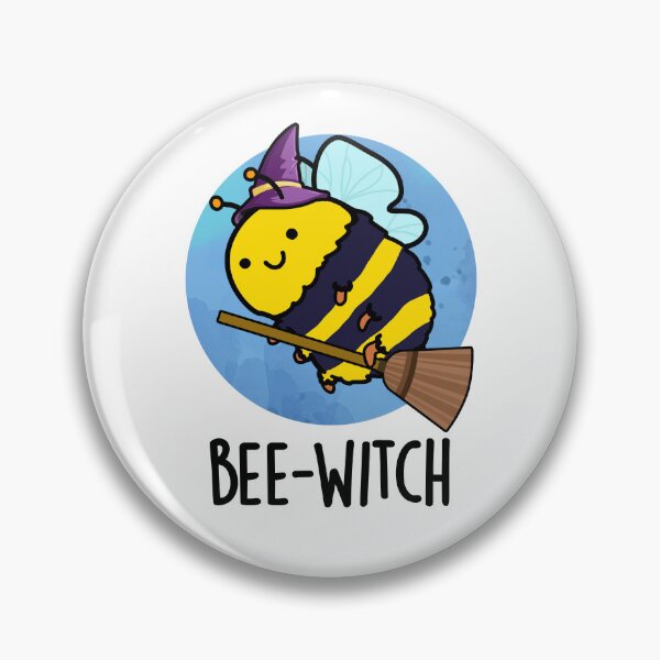 Item preview, Bee-witch Funny Bee Puns  designed and sold by punnybone.