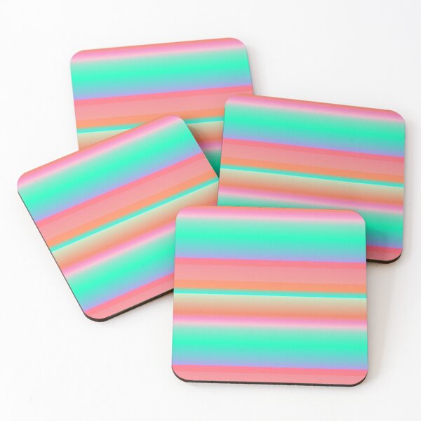 Item preview, Copy of Coral color palette horizontal striped | orange blue stripes designed and sold by lausn.