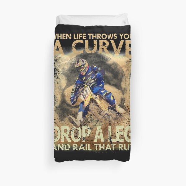 Quand la vie vous jette une conception de vélo de saleté de Motocross de courbe Housse de couette