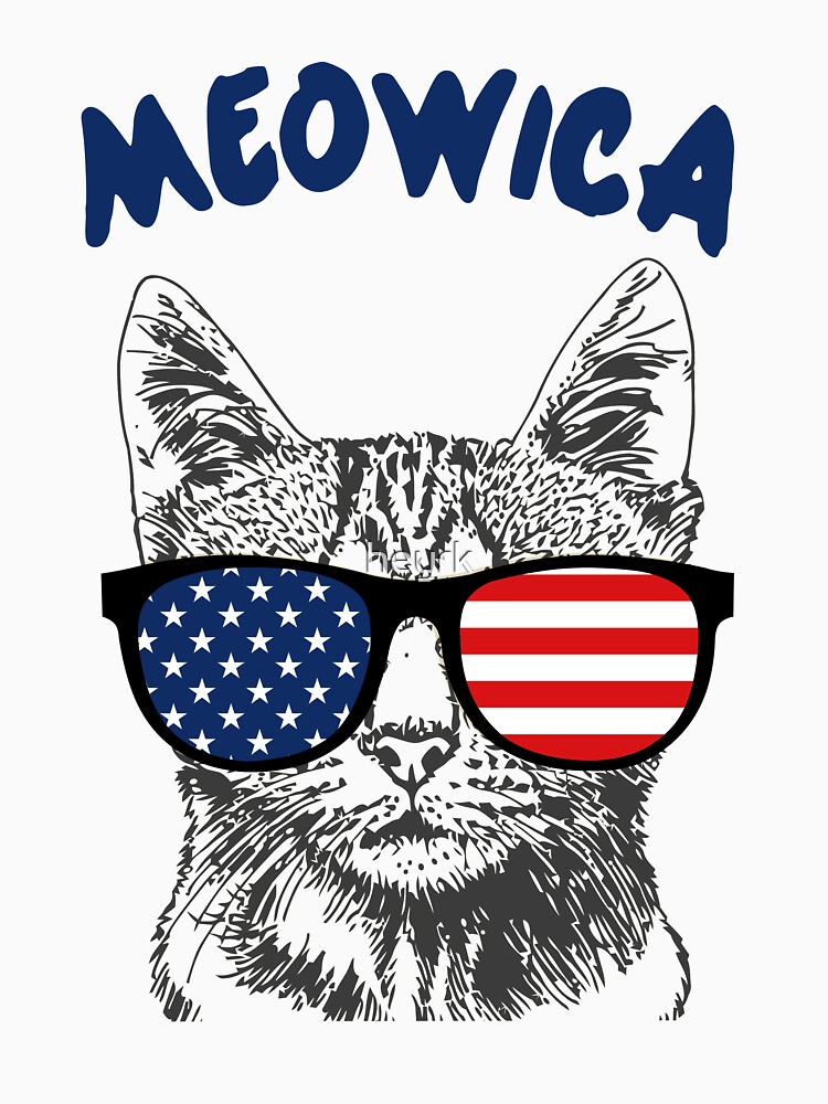 "Meowica USA Cat" T-shirt by heyrk | Redbubble