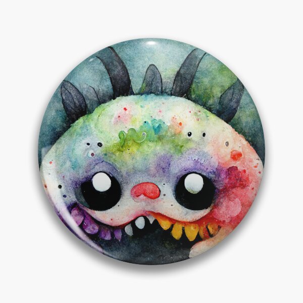 Item preview, Whimsical watercolor funny scary monster  designed and sold by pixelista.