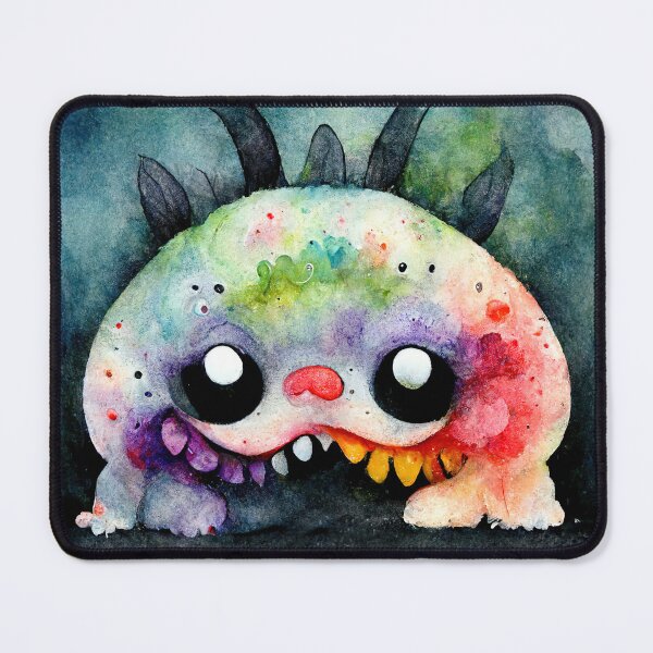 Item preview, Whimsical watercolor funny scary monster designed and sold by pixelista.