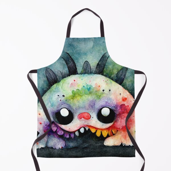 Item preview, Whimsical watercolor funny scary monster designed and sold by pixelista.