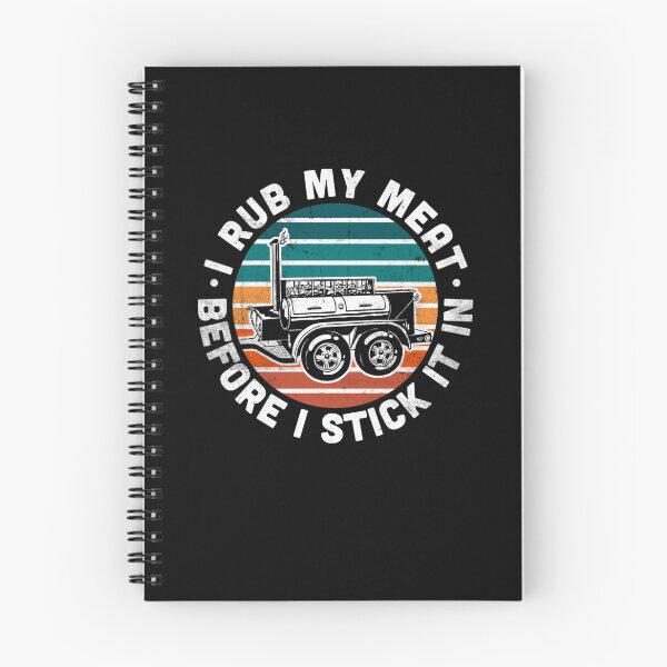 Item preview, BBQ Dad Offset Smoker Pit Accessory I Rub My Meat Funny text designed and sold by theresamorelli.
