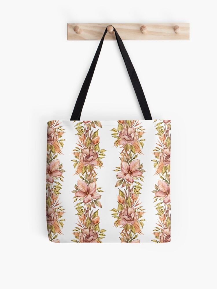 Watercolor Floral Painted Tote Bag DIY