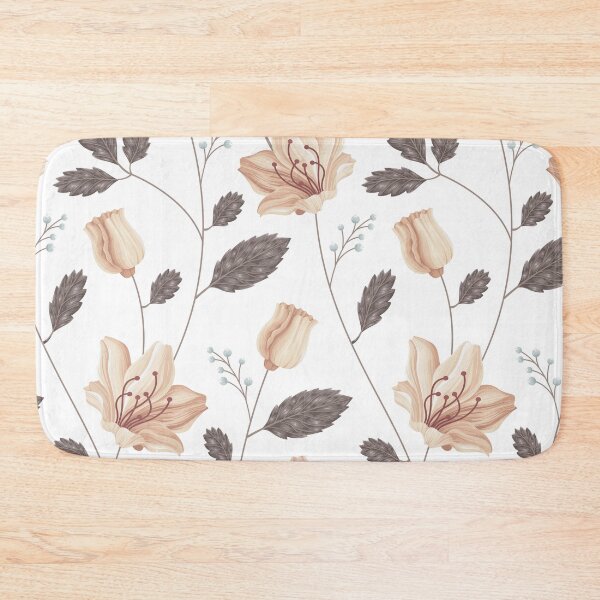 Item preview, Tan Vintage Luxury Hand Drawn Floral Pattern designed and sold by TeeBeesDesign.