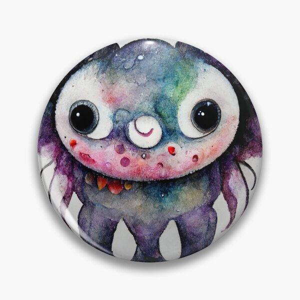 Item preview, Whimsical watercolor funny scary monster  designed and sold by pixelista.