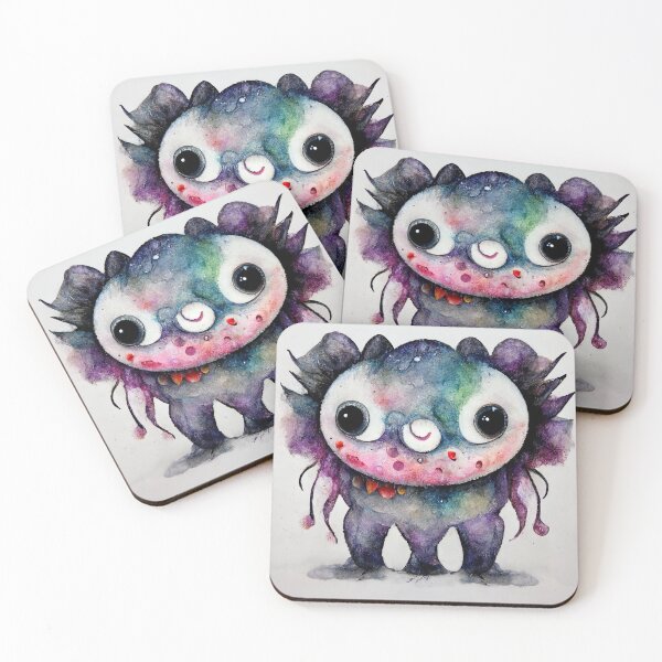 Item preview, Whimsical watercolor funny scary monster  designed and sold by pixelista.