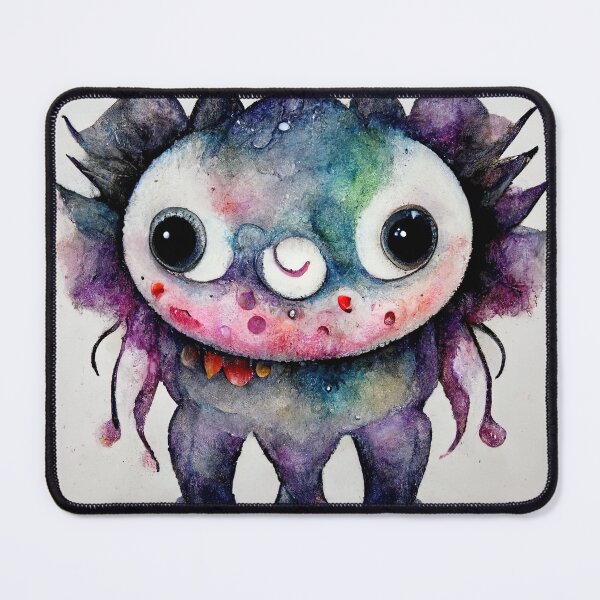 Item preview, Whimsical watercolor funny scary monster designed and sold by pixelista.
