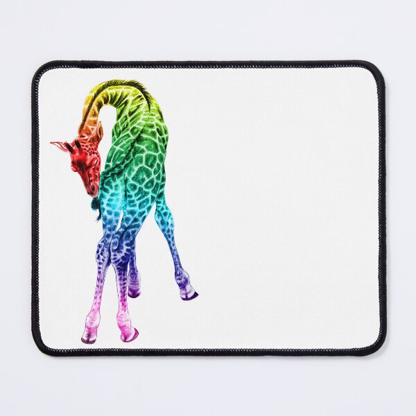Item preview, Giraffe biting its tail - rainbow colorized version 1 designed and sold by SylvieG18.