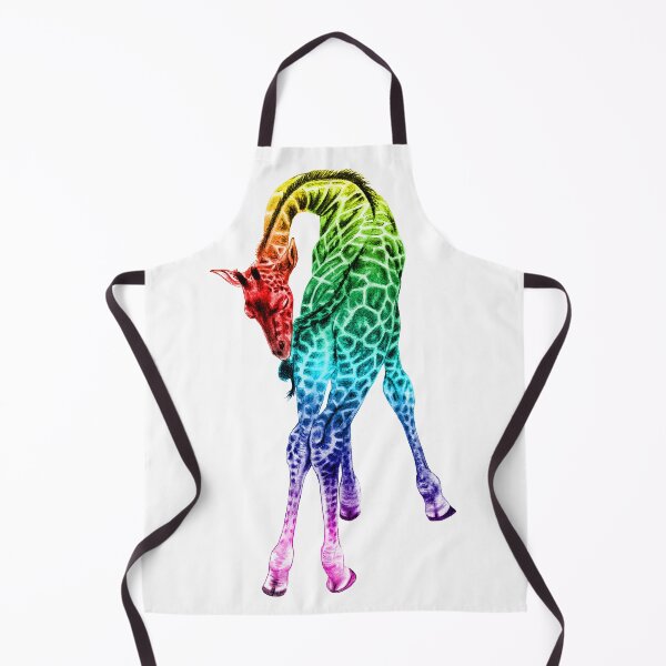 Item preview, Giraffe biting its tail - rainbow colorized version 1 designed and sold by SylvieG18.