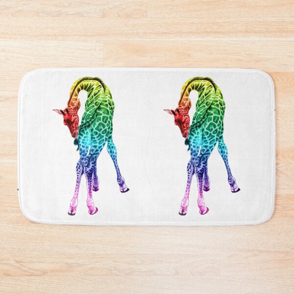 Item preview, Giraffe biting its tail - rainbow colorized version 1 designed and sold by SylvieG18.