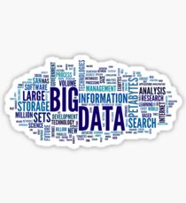 big data cloud blue Sticker