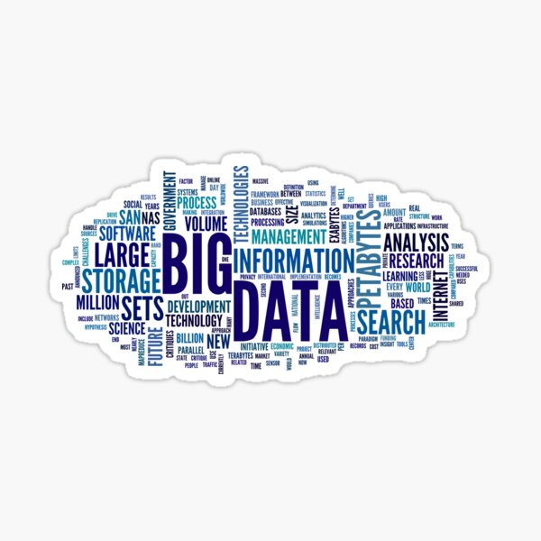 big data cloud blue Sticker
