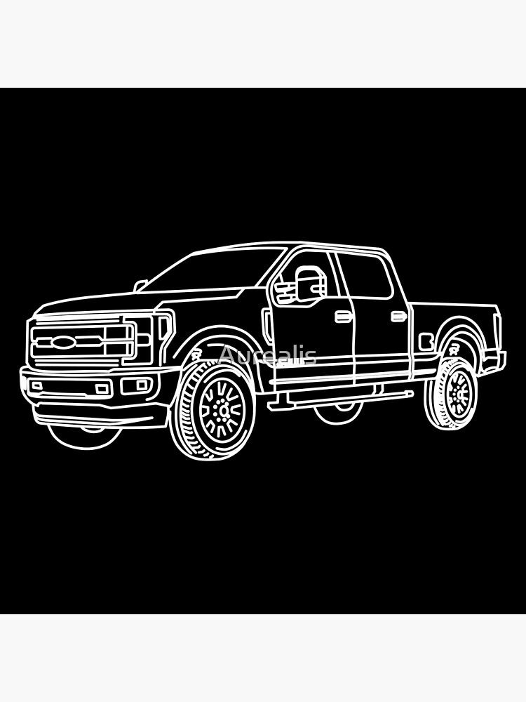 Ford F250 Super Duty Black And White Poster For Sale By Aurealis Redbubble 7687