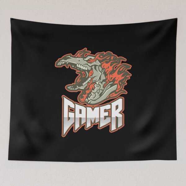 Item preview, Gamer with Undead Skeleton on Fire designed and sold by PRIVARSHU.