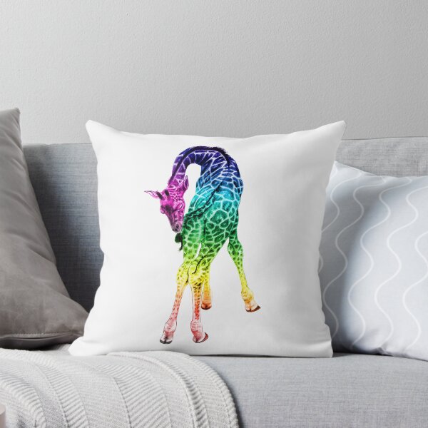 Item preview, Giraffe biting its tail - rainbow colorized version 2 designed and sold by SylvieG18.