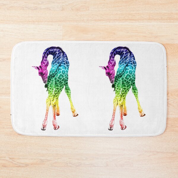 Item preview, Giraffe biting its tail - rainbow colorized version 2 designed and sold by SylvieG18.