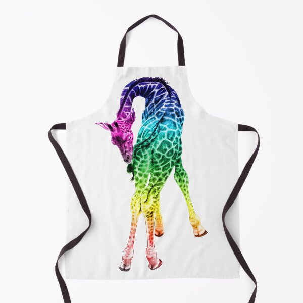 Item preview, Giraffe biting its tail - rainbow colorized version 2 designed and sold by SylvieG18.