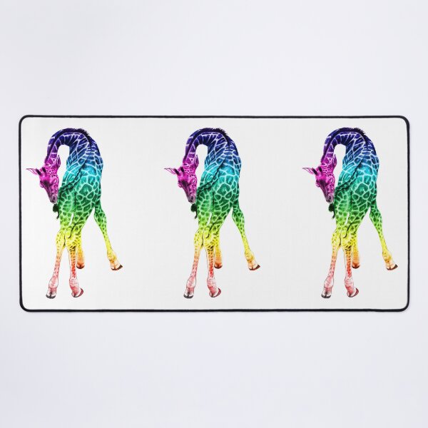Item preview, Giraffe biting its tail - rainbow colorized version 2 designed and sold by SylvieG18.