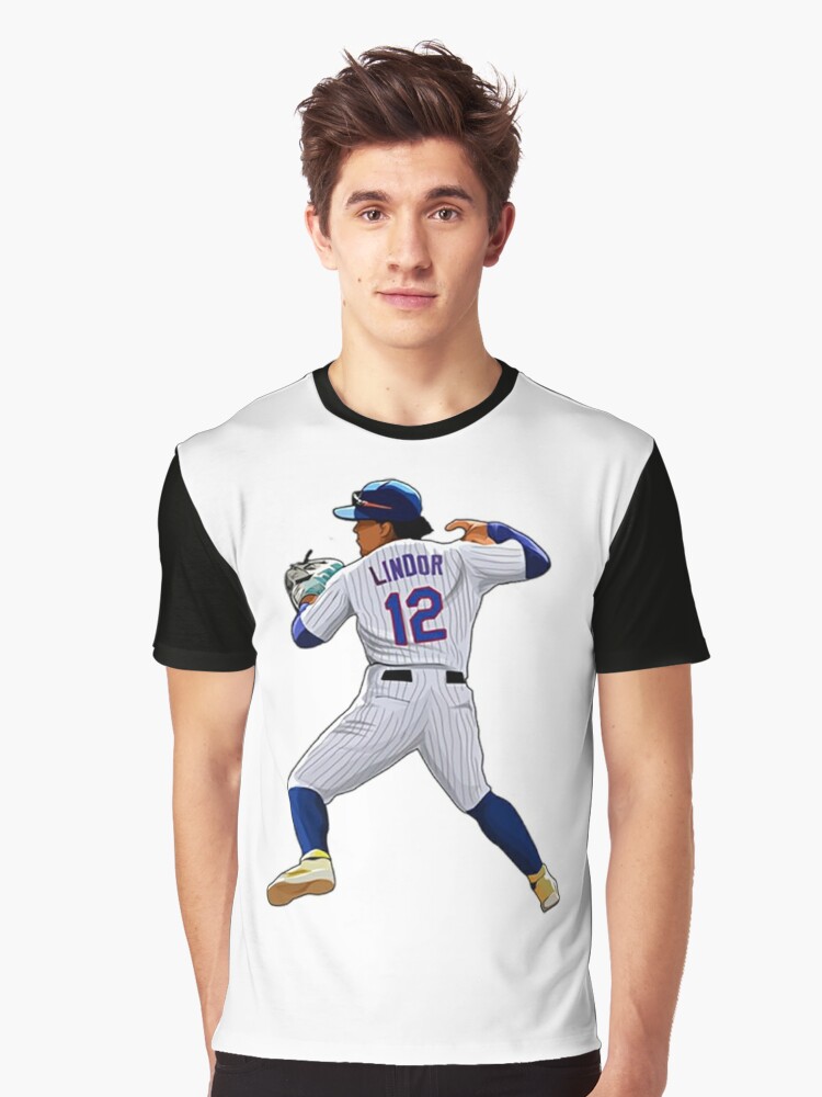 Francisco Lindor 12 In Action Graphic T-Shirt for Sale by DonnaJames23