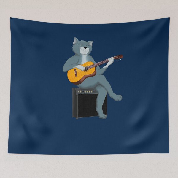 Item preview, CAT PLAYING ACOUSTIC GUITAR, COOL SONGWRITER CAT designed and sold by Danicus666.