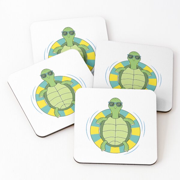 Item preview, Cute Turtle In A Swimming Ring Pattern designed and sold by ttttee.